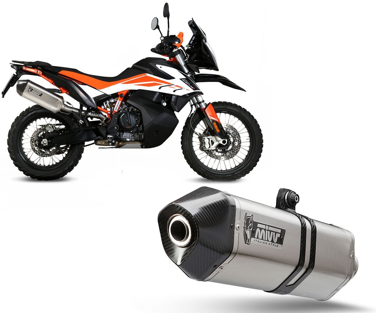 Muffler slip-on exhaust Mivv SPEED EDGE Inox for KTM 890 ADVENTURE/R 2020 > 2023
