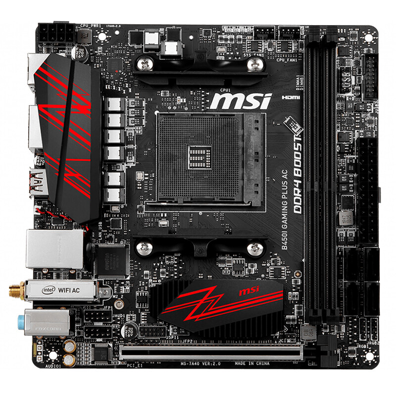 MSI B450i Gaming Plus AC マザーボード + メモリ For MSI B450I GAMING PLUS AC AM4 M.2 USB 3 DDR4 Mini-ITX