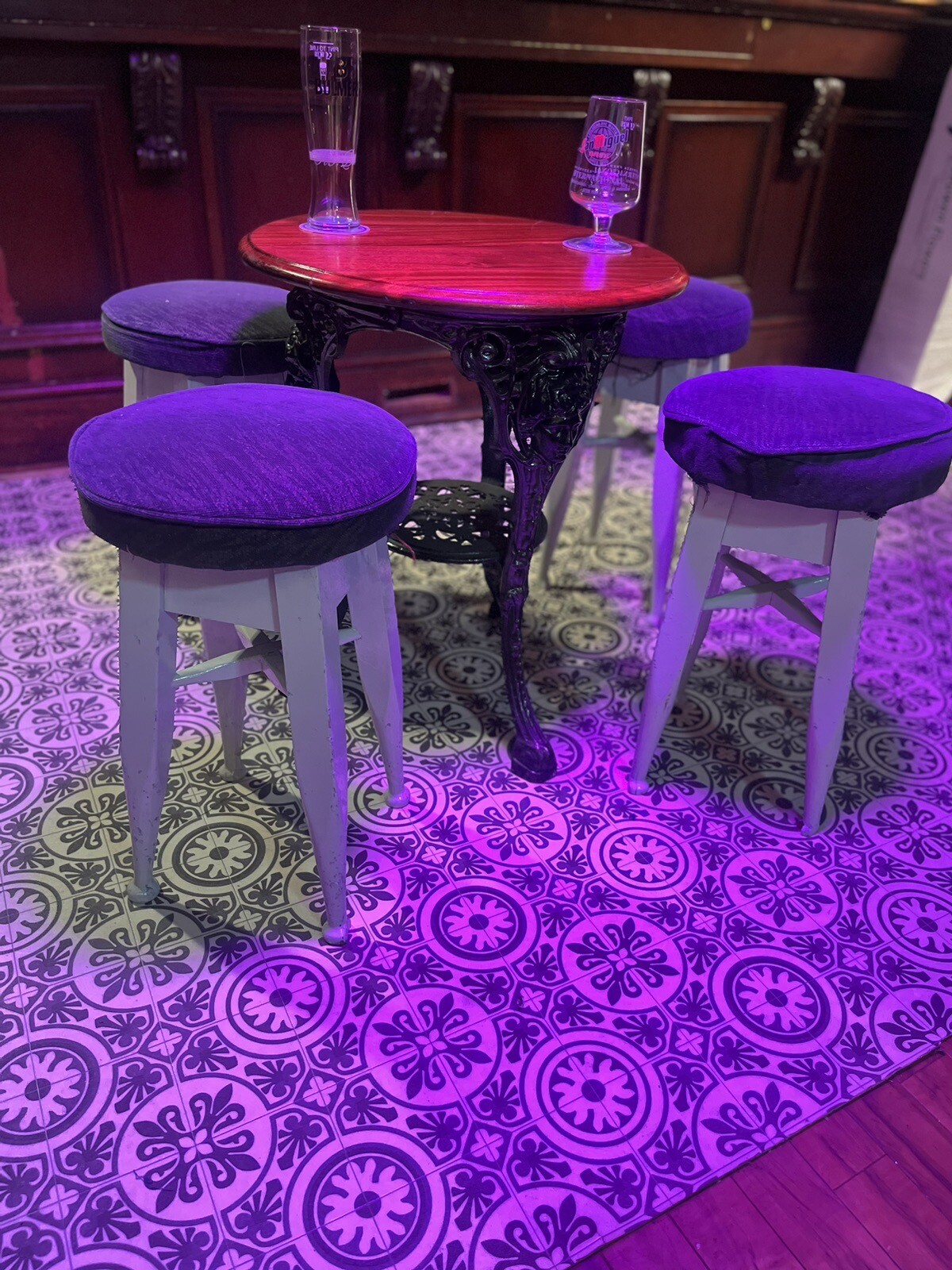 4xGaskle Chamber Pub Stools Used Furniture Antique Wooden eBay