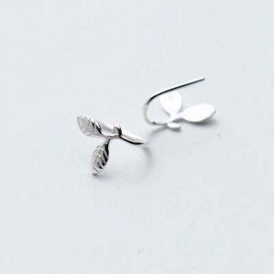【出回り少】 RILY Original HeartEarring Silver 925 Sterling Silver Leave Branch Small Hook Earrings A1346 | eBay