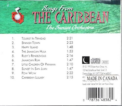 Songs From the Caribbean ~ Various Artists ~ World ~ CD ~ New - Foto 2 di 2