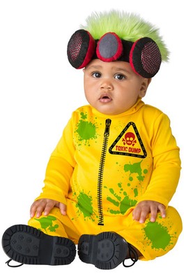 Toxic Dump Hazard Hazmat Suit Funny Infant Costume