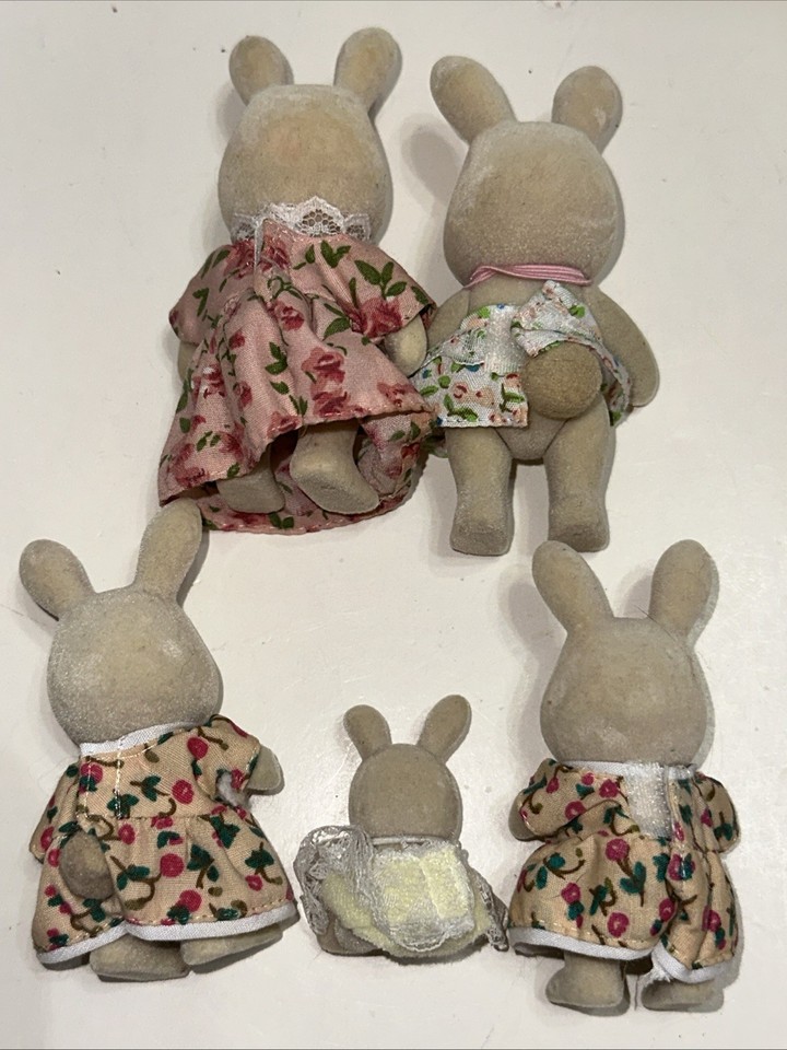 Lot Of 5 Calico Critters Sylvanian Families Female Milk Rabbits | eBay