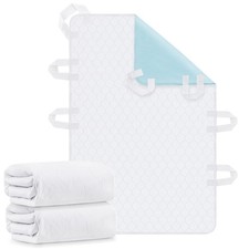 Washable Bed Pad for Incontinence Waterproof Bed Pads with 8 Handles,2 Packs ...