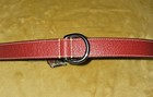 Coach Red Leather Adjustable Standard Dog Collar w/ ID Tag, L, 60145 — photo 7