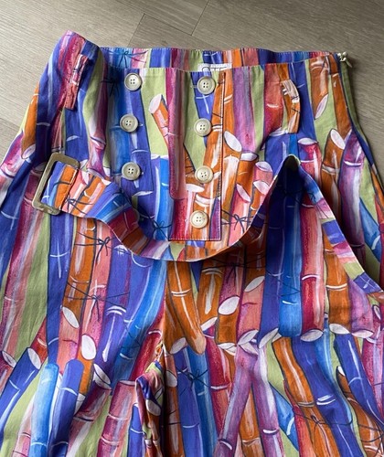 STELLA JEAN Matching Set Trousers And Top Vibrant Print Size 40 Italy 8/10 UK - Picture 11 of 24
