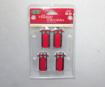 New 2003 Lemax Set of 4 Sleds Village Collectibles No. 34948W 2'' (L)