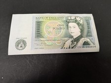 Bank of England 1 Pound Note Queen Elizabeth II Sir Isaac Newton