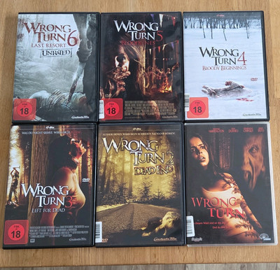 Constantin Film Wrong Turn DVD Box Set   6 Filme Unrated FSK 18
