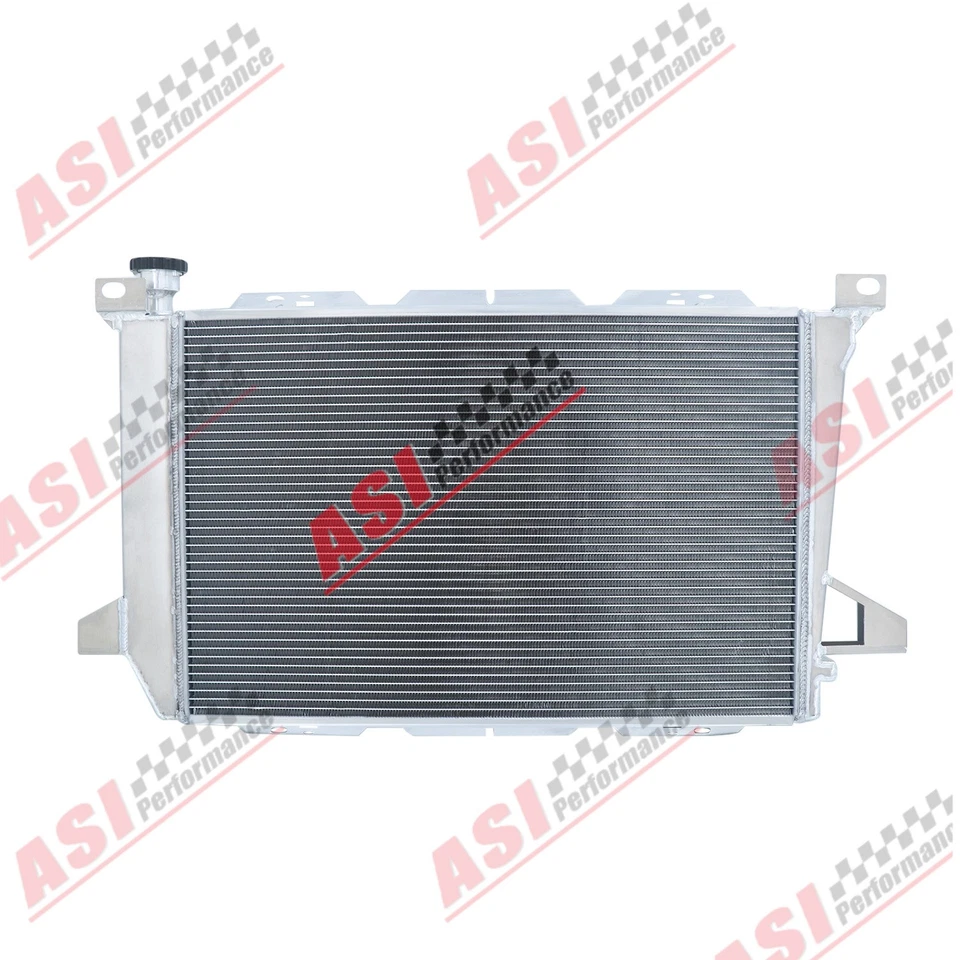 4ROW Aluminum Radiator Shroud Fan For 1985-1996 Ford F150 F250 F350 Bronco Foto 3 de 4