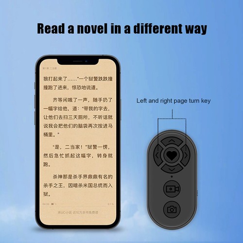 Rechargeable Bluetooth-compatible Remote Controller 7 Buttons Wireless Turner - Afbeelding 2 van 7