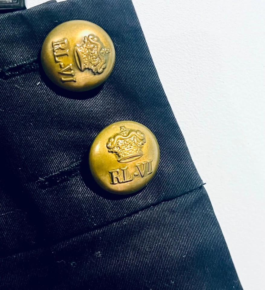 Saia RALPH LAUREN MARINER NÁUTICA Marinha, acabamento listrado dourado. Excelente estado. - Imagem 2 de 4