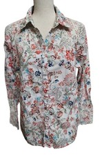 Sundance Eyelet Western Floral Button Front Shirt Size Small Cotton