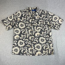 VTG Ocean Pacific OP Men's Large Hawaiian Print Short Sleeve Rare Blue Tag