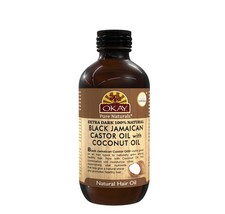 OKAY Pure Naturals Xtra Dark Black Jamaican Castor Oil with Coconut - 4 oz / 118