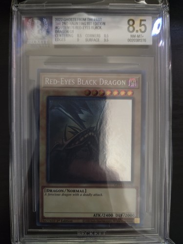 Red-Eyes Black Dragon (Ghost Rare) GFP2-EN176 Ghosts from the Past BGS 8.5
