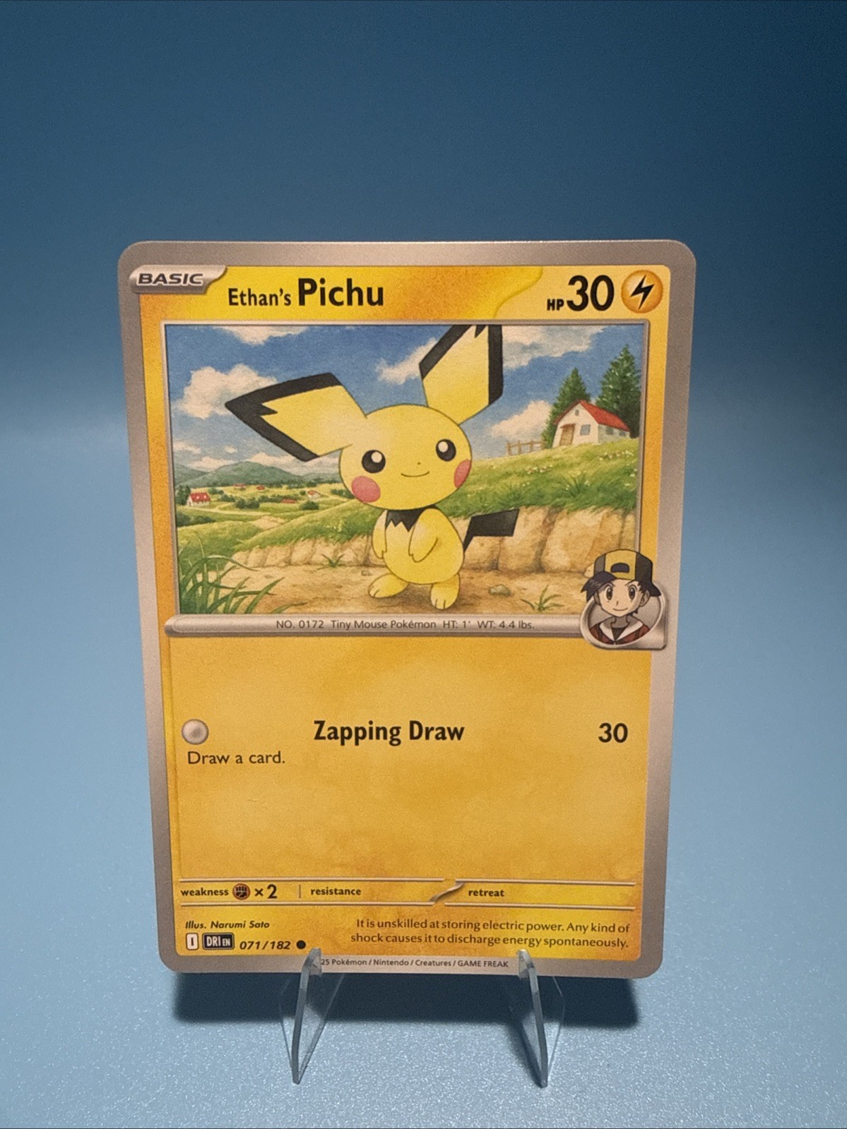 Pokémon TCG Destined Rivals Ethan’s Pichu 71/182