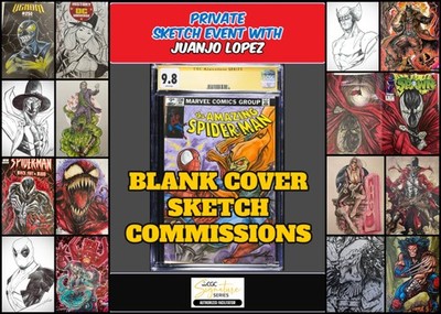 Juanjo Lopez Original Sketch   Custom Commission - On Blank Cover - CGC/RAW