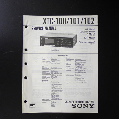 Original SONY XTC-100/101/102 Changer Control Receiver Service Manual S36
