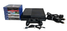 Sony PlayStation 4 PS4 Console With 1 Controller. 10 Games And All Cables G907