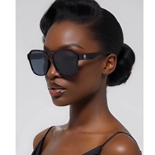 Street Wear Dark Black Sunglasses Women Fashion Sunglasses Sporty Driving Shades