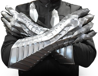 #ad Medieval Warrior Gothic Knight Style Gauntlets Functional Armor Gloves $69.99