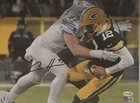 Aidan Hutchinson Signed Detroit Lions vs Packers Football 11x14 Photo JSA Cert