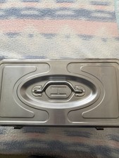 Stainless Steel Sterilisation Tool Case Box Tray with Lid Latches & Blue Insert