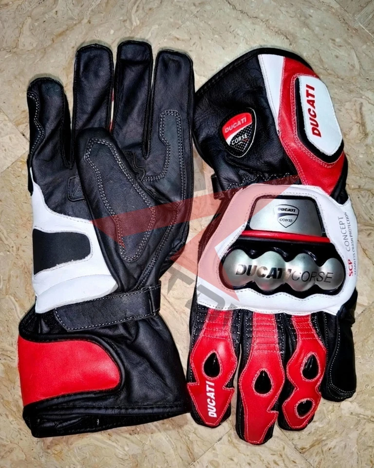 Ducati Corse Воловья кожа Мотоциклетные Гоночные Перчатки| Одобрено CE| Все Размеры - Изображение 3 из 4