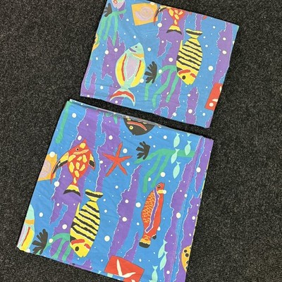 VTG Springs Reef Sea Fish Cheryl Johnson Queen flat sheet & full fitted sheet 