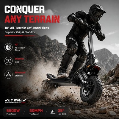 ZIPPYGO 5600W Off Road Fast Electric Scooter for Adults 50MPH 50Miles 60V 23.4AH