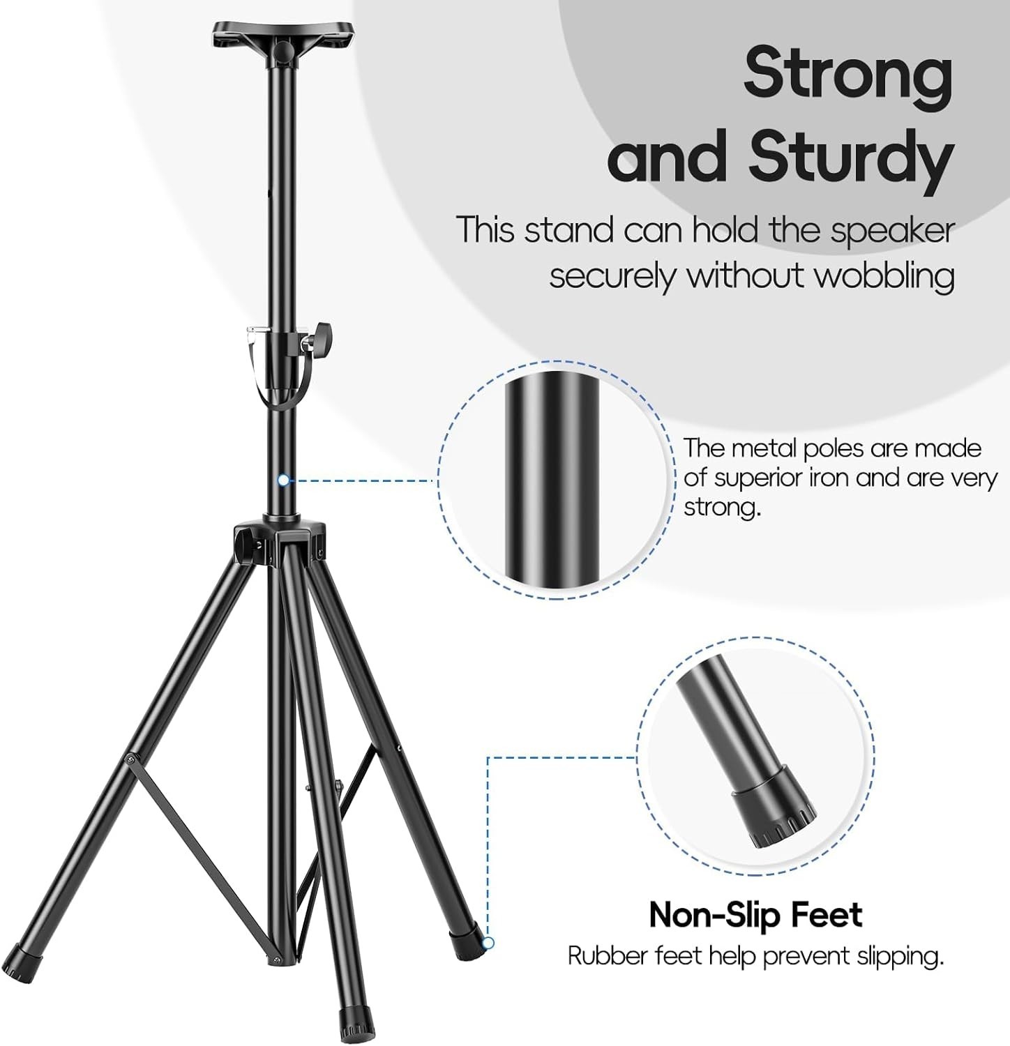 Adjustable Height Tripod Stands for Concerts & Parties