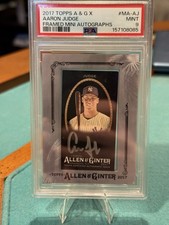 2017 Topps Allen & Ginter x Aaron Judge Mini Rookoe Auto. PSA 9