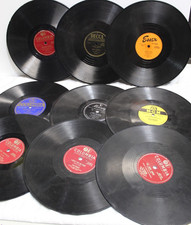 VTG Lot Of 9 Records ~ 78 rpm 10&rdquo; Columbia Mercury Essex MGM Decca