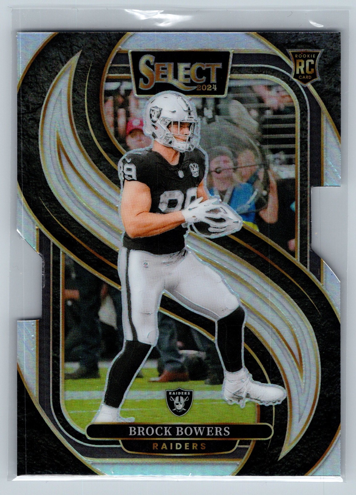 2024 Panini Select - Premier Level Brock Bowers #118 Silver Prizm Die-Cut (RC)