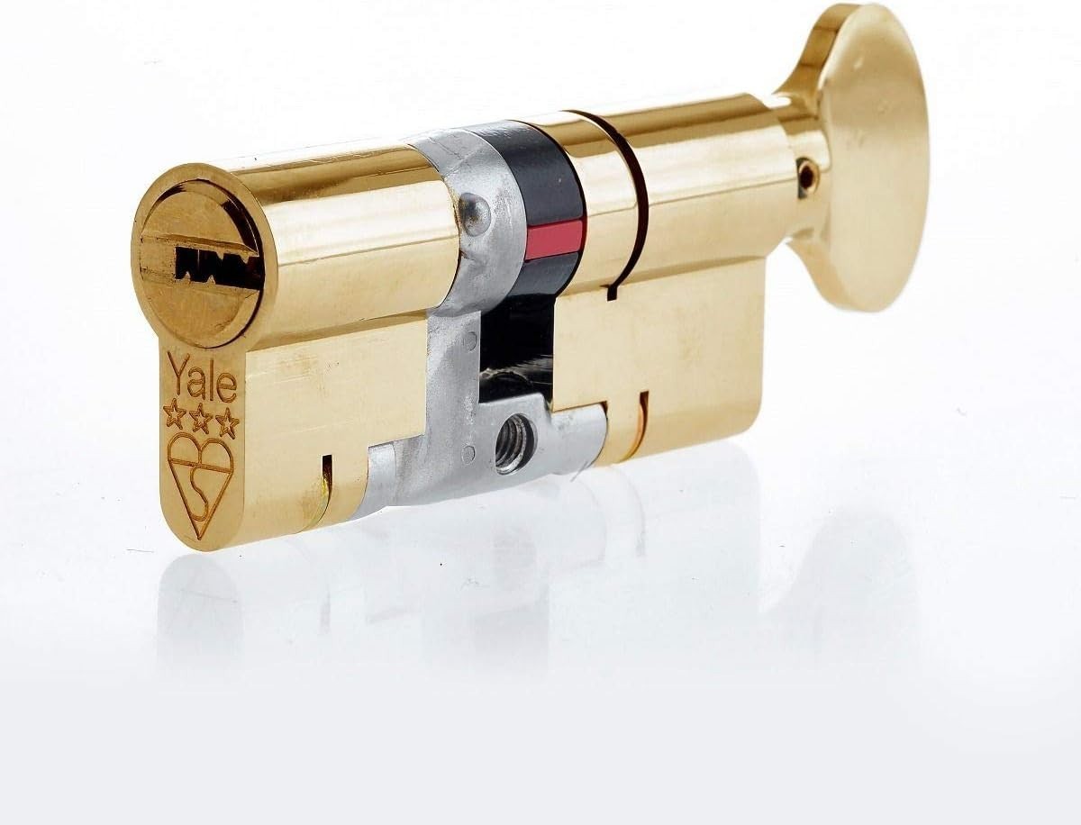 Yale Anti-Snap 3 Star Euro Thumbturn Brass Finish 35:35 (70 mm) P-YS3-3535BTT