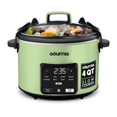 4.5 QT Programmable Slow Cooker, 5 Presets, Keep Warm, Green