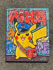 WILL STREET original Canvas Painting 24x30 /tmnt art graffiti Ninja banksy Pop