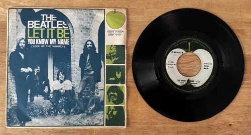 45 7" ITALIAN SP THE BEATLES LET IT BE APPLE 04353