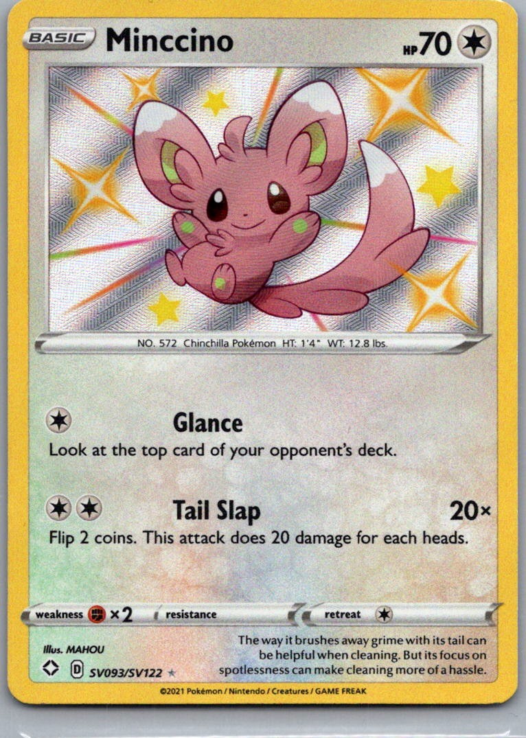Minccino Shiny Holo Rare Shining Fates: Shiny Vault SV093/SV122 NM