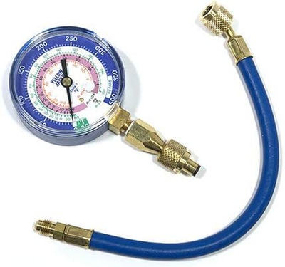 #ad Yellow Jacket 40345 Blue Single Test Pressure Gauge R22 R410A R404A W 12quot; Hose $64.68