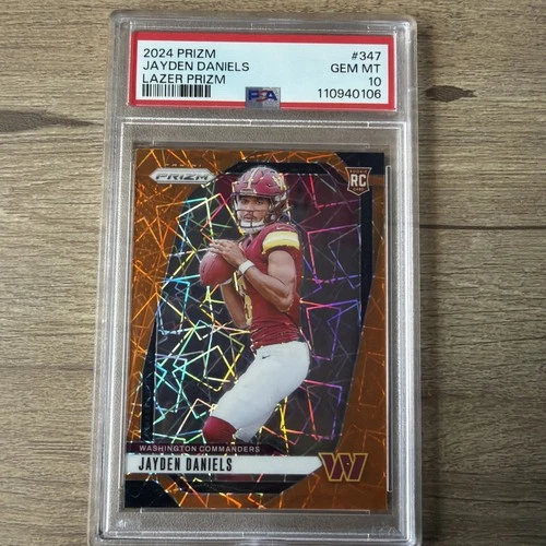 2024 Panini Prizm - Rookies Jayden Daniels #347 Lazer Prizm (RC) PSA 10 GEM MT
