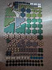 Lot 140 HeroScape Land Terrain Hexes Parts Pieces Grass Water Wall Build Extras