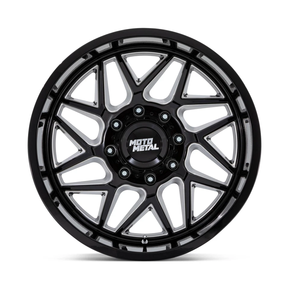 Rueda 20" Moto Metal MO812 Turbina Negra Fresada 20x9 6x135 20mm Para Ford Lincoln Foto 2 de 4