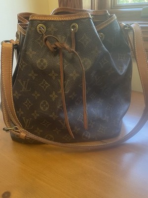  Vintage Louis Vuitton Noe Monogram Large GM Bucket Bag 1990 MADE IN USA  
