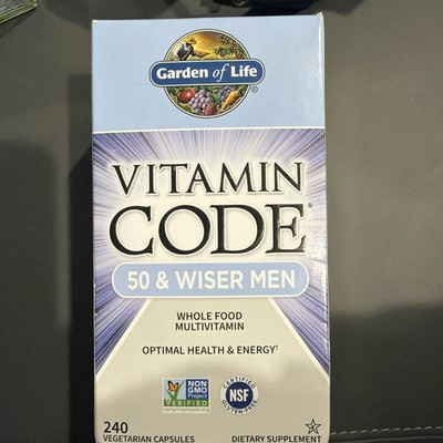 NEW Garden of Life Vitamin Code 50 & Wiser Men Multivitamin 240ct EXP05/2026!!