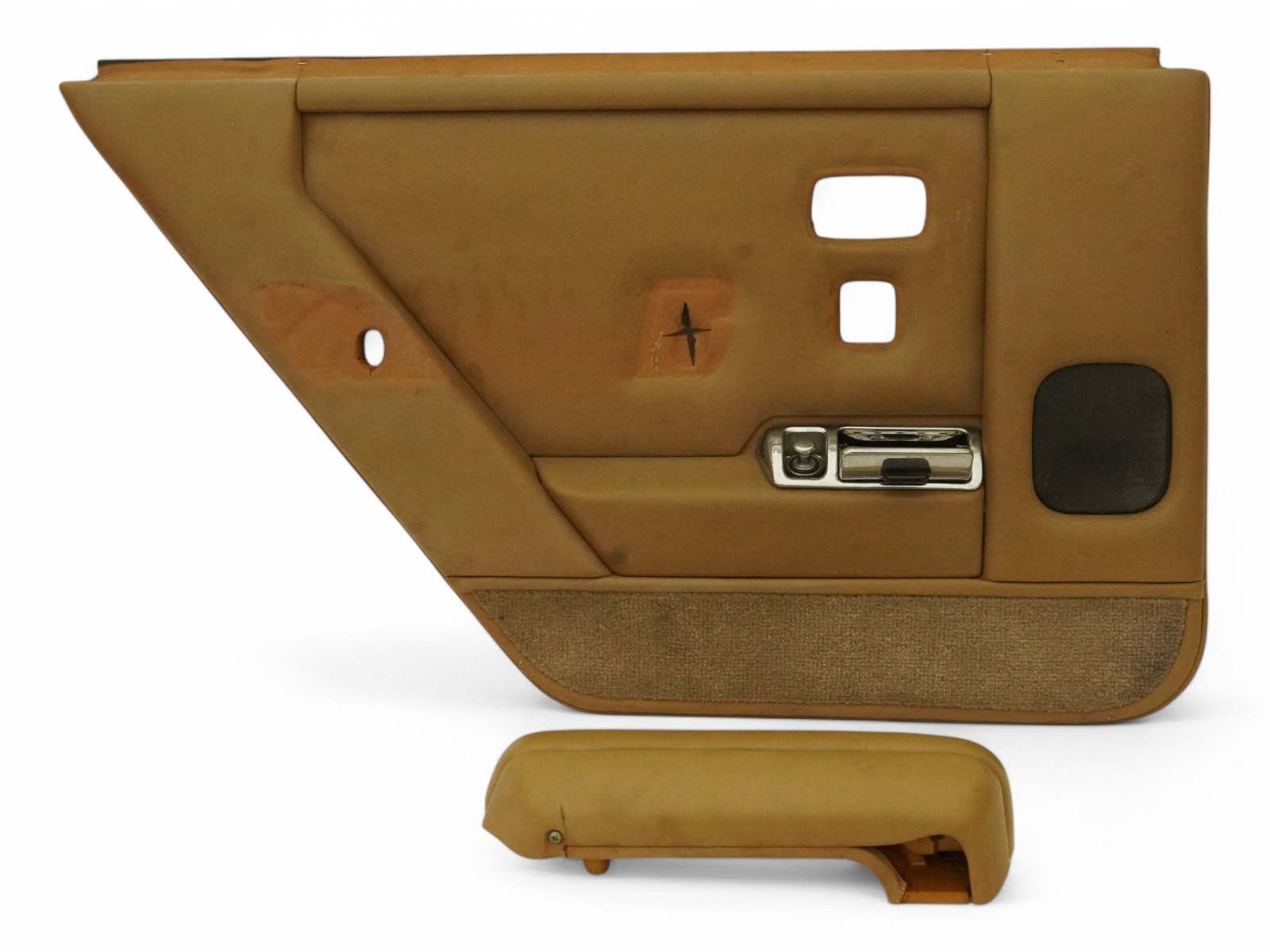 87-89 Bentley Mulsanne Door Panel Cover Inner W Armrest Rear Left Driver OEM