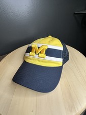 Vintage Michigan University Wolverines  Fan Favorite Hat Adjustable Blue Yellow
