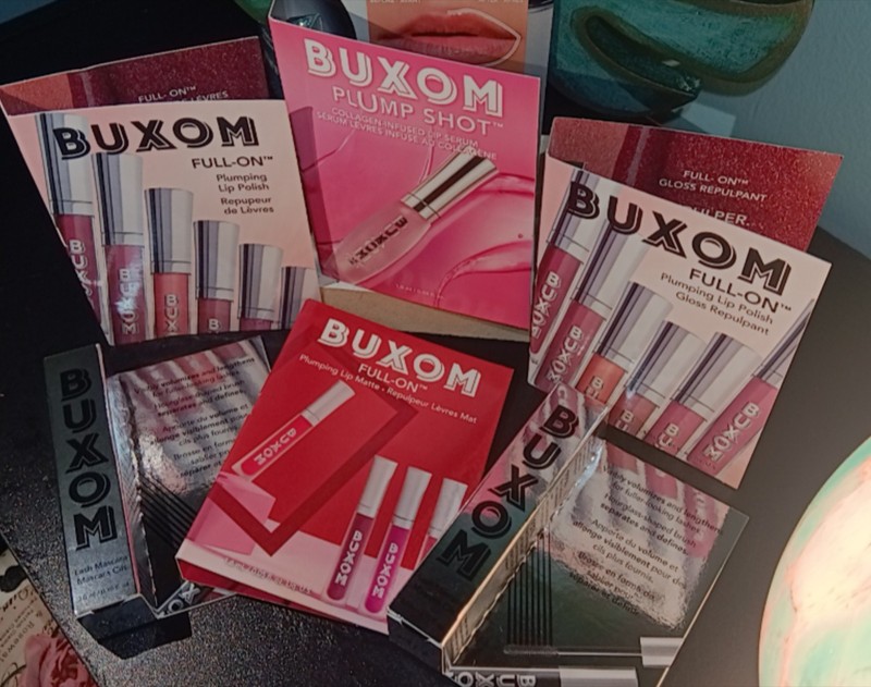 6 Pc Buxom Full On Lipstick, Lip Plumper  & Lash Mascara FREE SHIPPING 