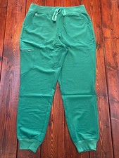 FIGS High Waisted Zamora With Yoga Jogger Green Scrub Pants Size Large NWT